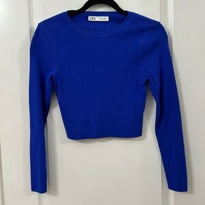 Zara longsleeve / blue crop top | crop top Longsleeve | worn once Size L